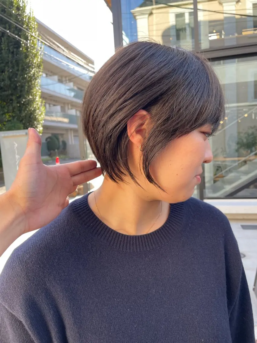 ショート カラー ショートボブ ボブ ショートヘア 表参道【髪質改善】 宮嶋勇太のヘアスタイル