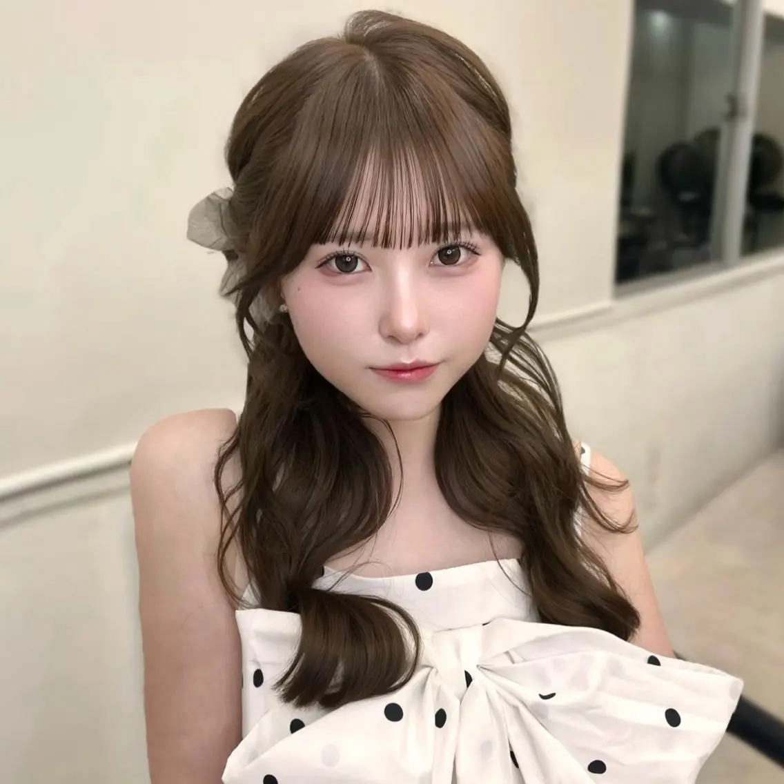 ミディアム カラー カット ヘアカラー トリートメント 🪞ボブ特化/顔 まわり🧸mai🎀のヘアスタイル