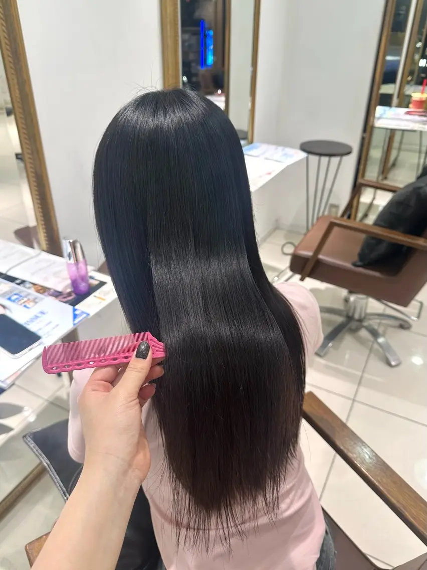 ロング 髪質改善 トリートメント トリートメント 髪質改善艶カラー🩶 Nanako ⟡.·のヘアスタイル