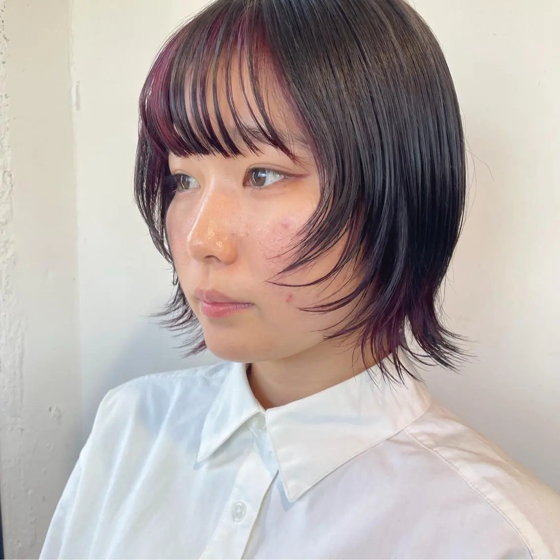 ミディアム カラー インナーカラー ボブ ウルフカット 似合わせヘア🤍 面田法子のヘアスタイル