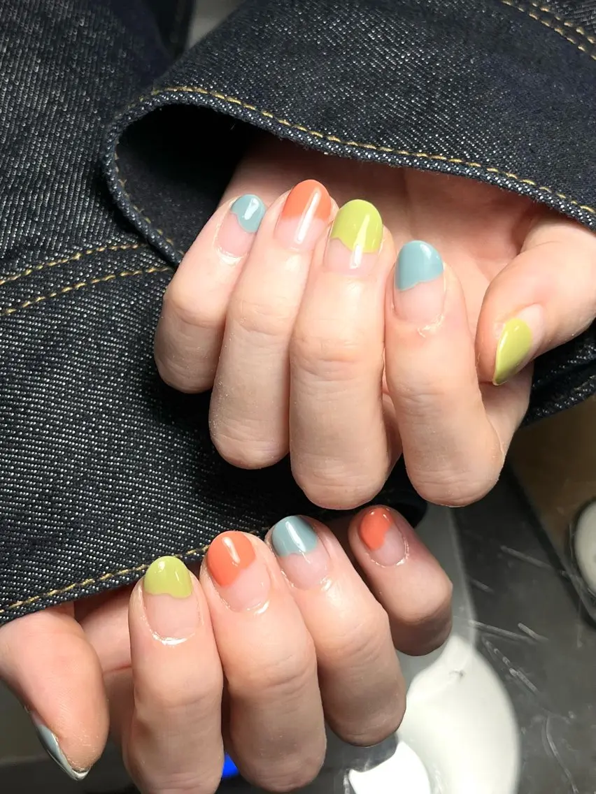 ネイル クリアネイル ハンドネイル 🌻Sunrich Fuka🌻のネイルデザイン