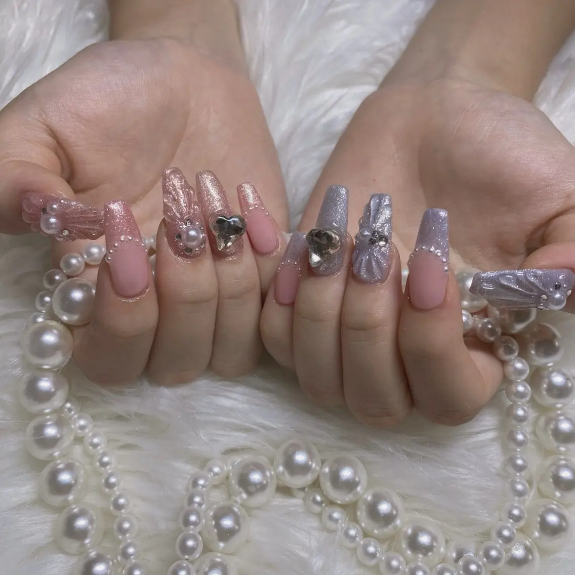 ネイル ロングネイル 持ち込み スカルプネイル Nailsalon apricotのネイルデザイン