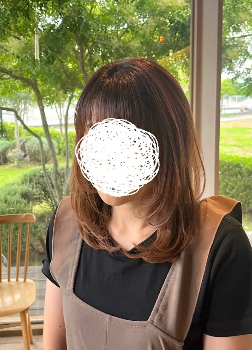ロング 顔周りカット レイヤーカット Hair...DiA YUNAのヘアスタイル