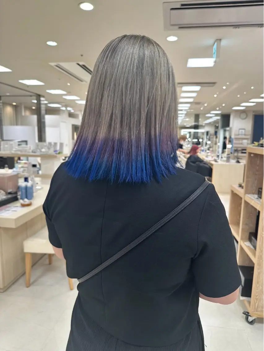 ミディアム カラー ヘアカラー トリートメント ヘアセット ハイトーン/ウルフ /レイヤー/坂野幸伸のヘアスタイル