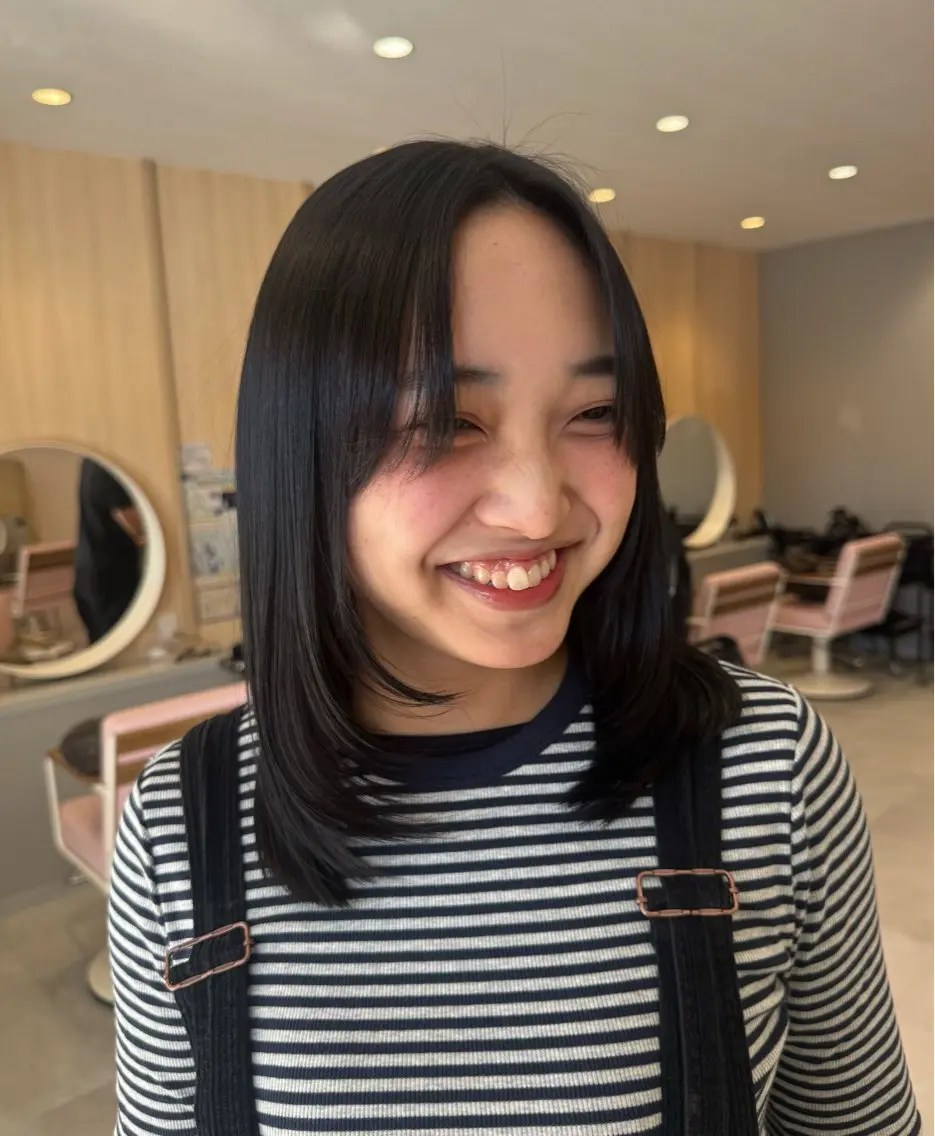 ミディアム カラー カット ヘアカラー 𝘀𝗮𝗲 ⑅*/ 艶髪/ショートボブのヘアスタイル