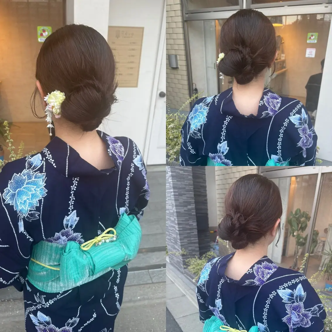セミロング ヘアアレンジ 着付け 美髪× ヘアセット✨Araiのヘアスタイル