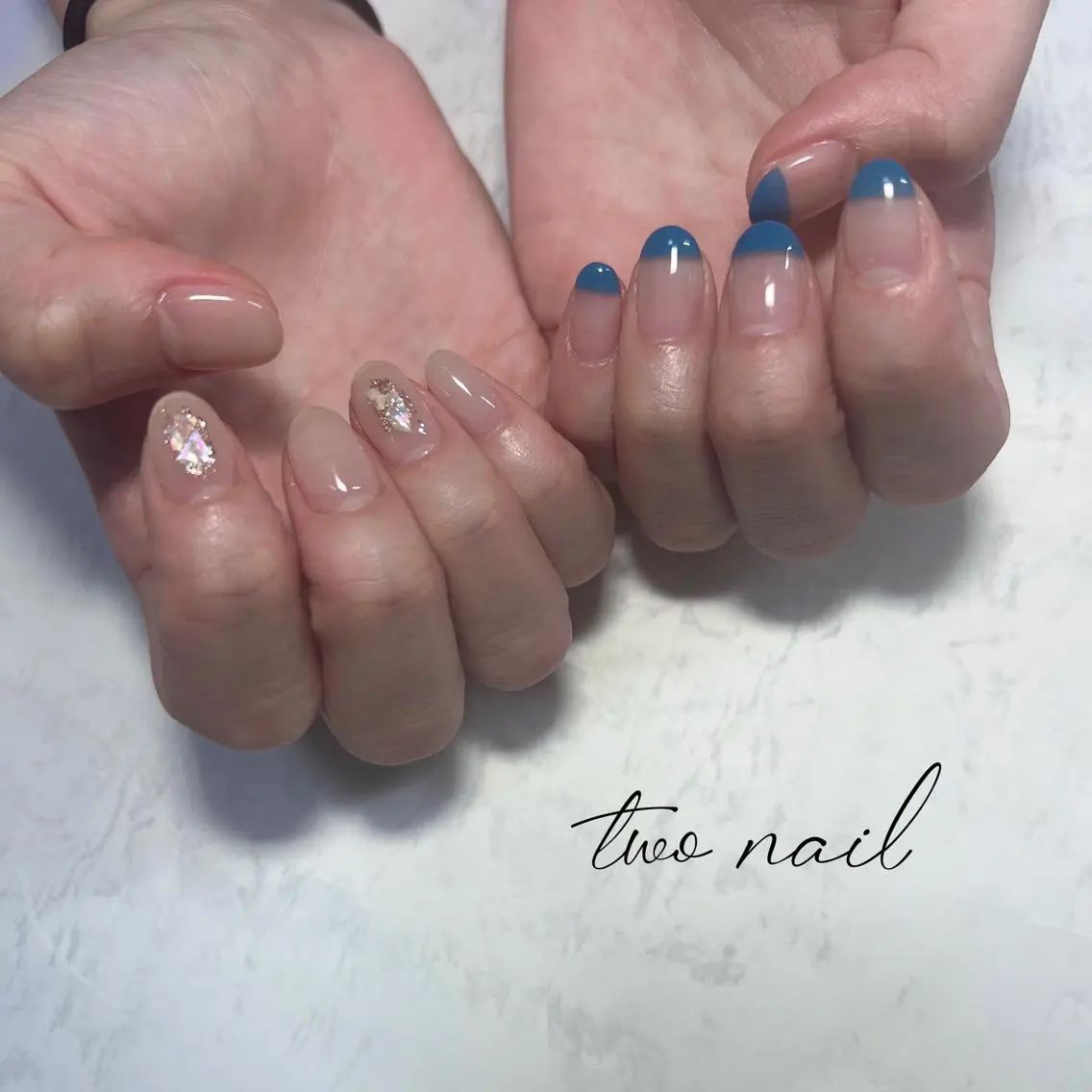 ネイル アートネイル フットネイル ハート ニュアンスネイル オフィスネイル two nailのネイルデザイン