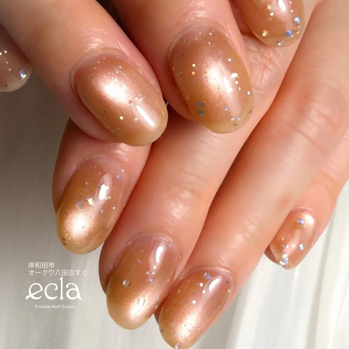 ネイル キラキラネイル ワンカラーネイル Nail Salon ecla 〜エクラ〜のネイルデザイン