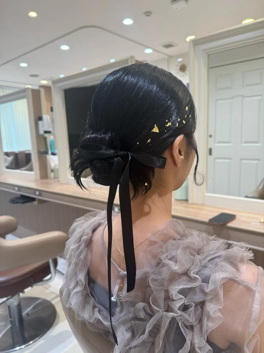 セミロング ヘアアレンジ ヘアセット 韓国ヘアメイク🎀/ 縮毛矯正✨山本媛香のヘアスタイル