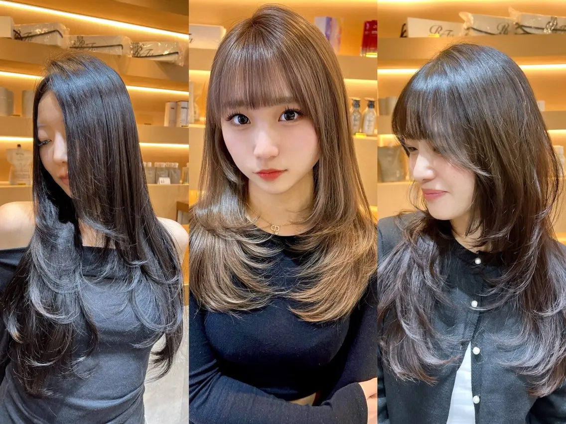 🎀新規𝐍𝐨. 𝟏/カット＋透明感アディクシーカラー＋オリジナルSILKERA5Gトリートメント🫧#韓国の写真