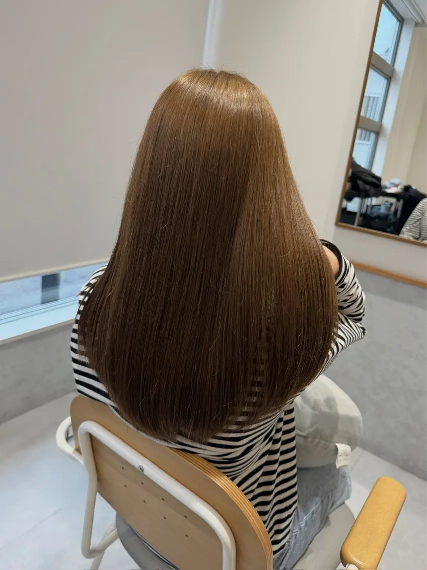 ロング カラー ベージュカラー ブリーチ ヘーゼル ブリーチなしカラー ヘアカラー misaki🦄 lange hairのヘアスタイル