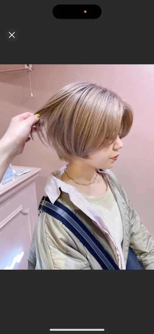 ショート ハンサムショート かきあげバング ショートヘア 柔らかメルティ ヘア🩰Yuuhaのヘアスタイル