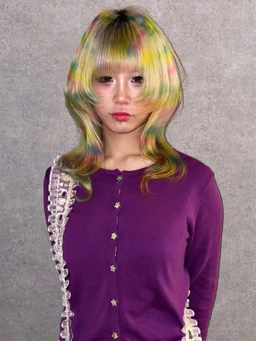 セミロング カラー ヘアカラー コツ🧚ハイトーン /カラー/名古屋/栄のヘアスタイル