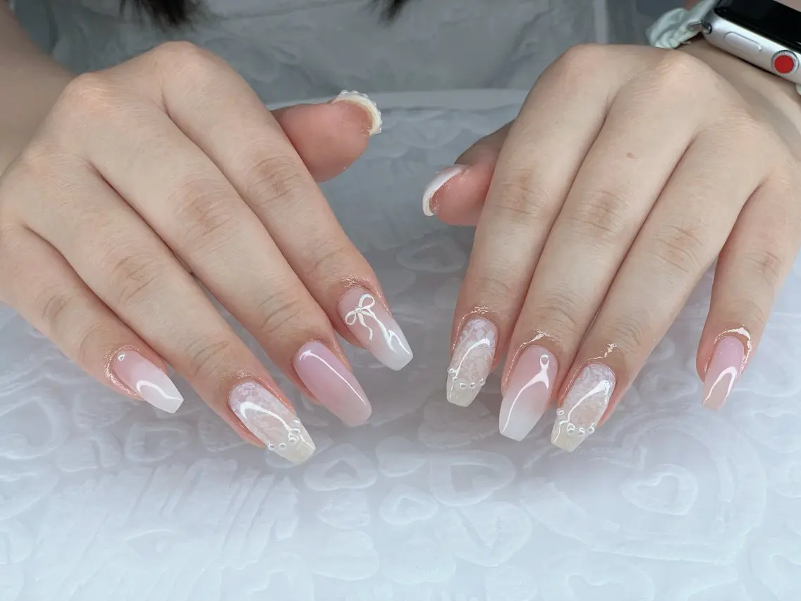 ネイル ジェルネイル 韓国ネイル ニュアンスネイル パラジェル ワンホンネイル Kaori Nailのネイルデザイン