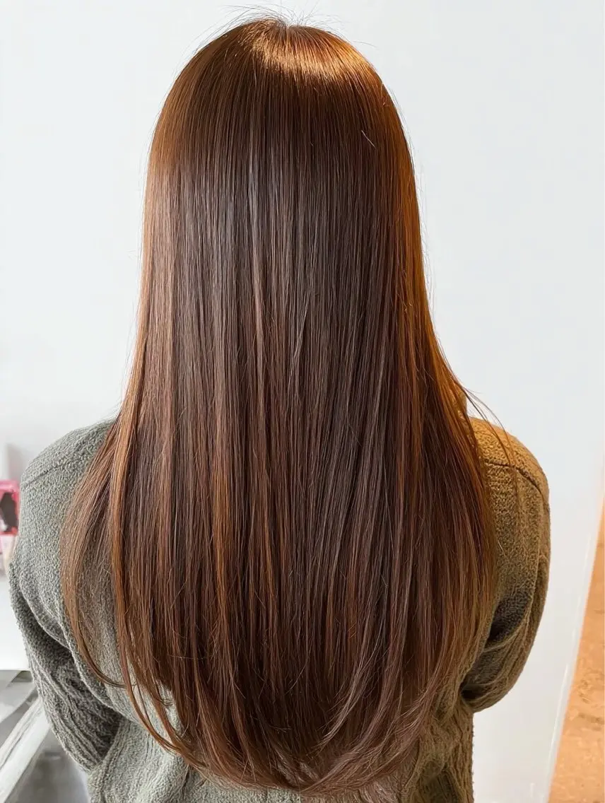 ロング カラー ヘアカラー トリートメント 桃木 杏奈のヘアスタイル