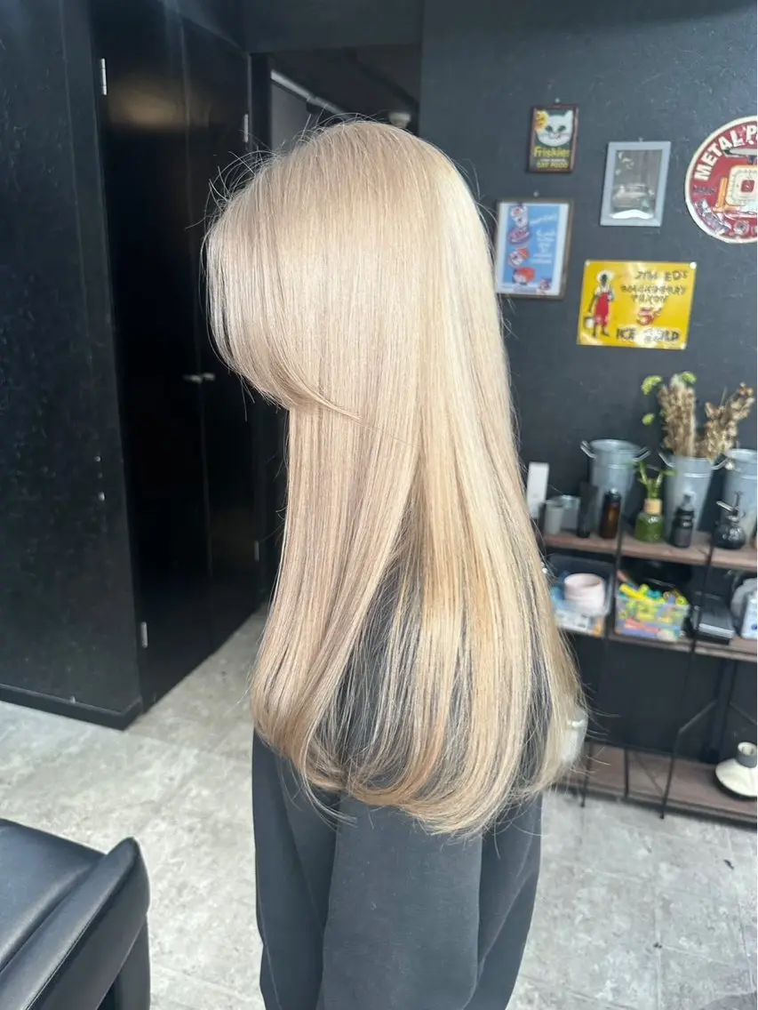 ロング カラー ヘアカラー トリートメント 💎透明感カラー💎 bAteAu あまねのヘアスタイル