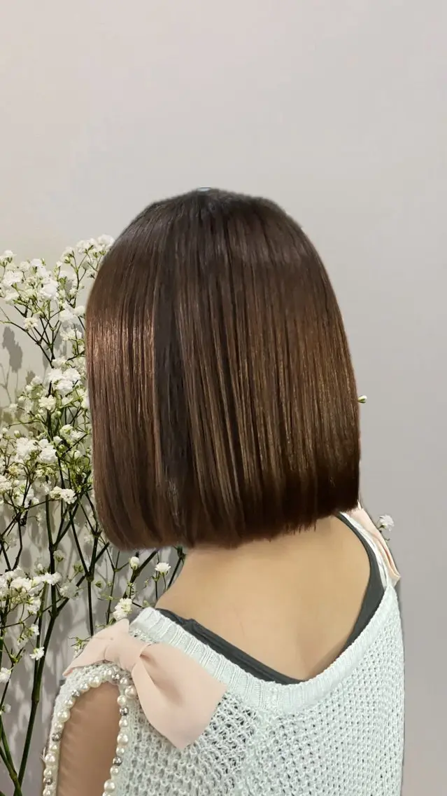 ミディアム 縮毛矯正 カット ヘアカラー 縮毛矯正 トリートメント ヘッドスパ 美容室ARKS 黒田杏奈のヘアスタイル