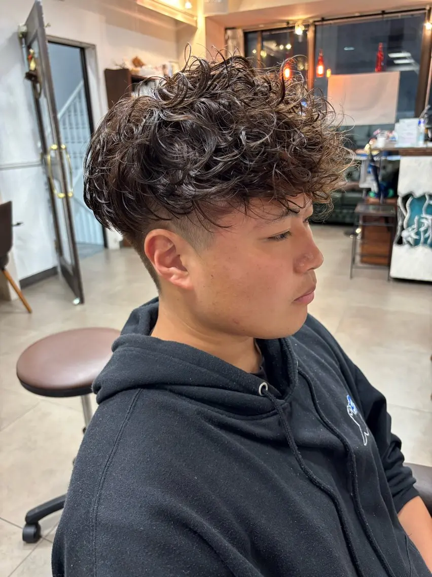 パーマ メンズ スペインカール カット パーマ 🔅PARS bis Futaba🔆のヘアスタイル
