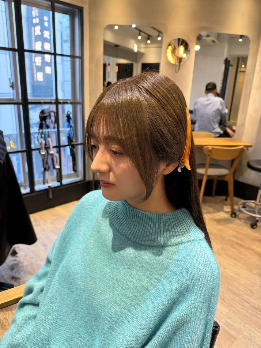 セミロング カット ヘアカラー トリートメント 新宿/顔周りカット +レイヤー=しずく♩のヘアスタイル