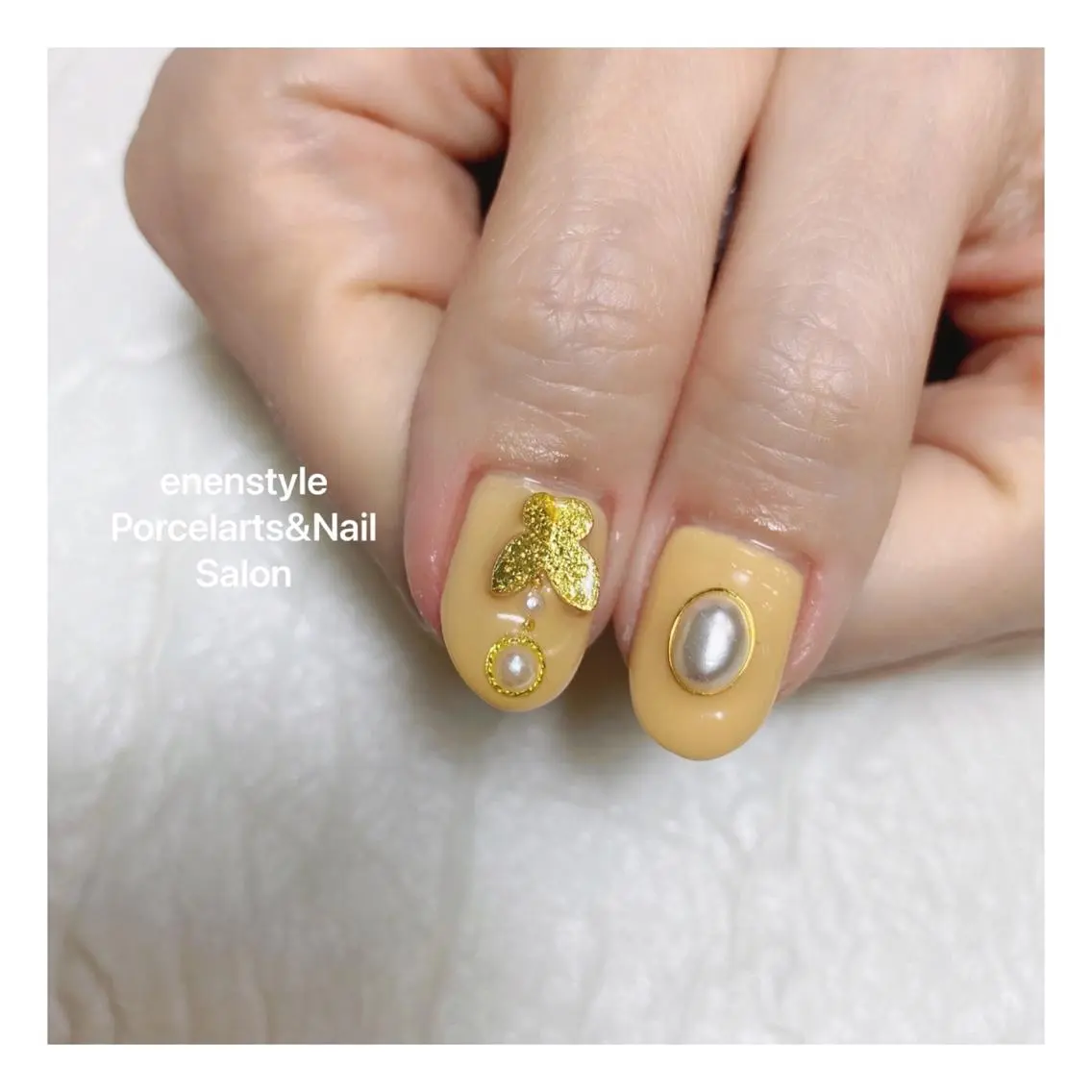 ミディアム ネイル ハンドネイル 🐾enen style 🐾のネイルデザイン