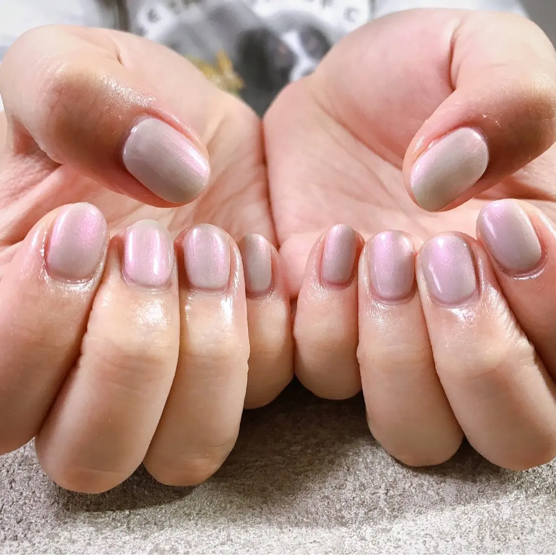 ネイル オーロラネイル フットネイル フレンチネイル ジェルネイル 韓国ネイル ハンドネイル mogunail &blowのネイルデザイン