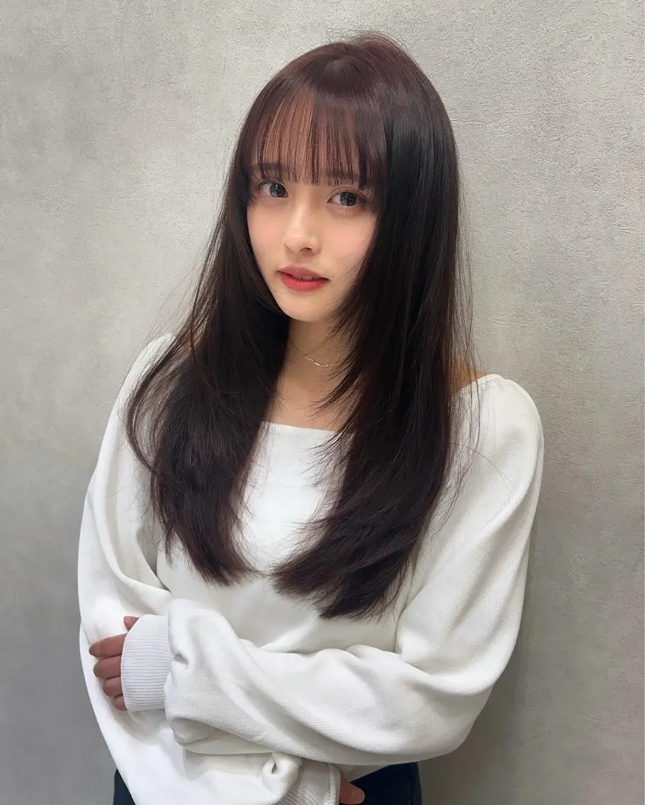 セミロング カラー カット ヘアカラー トリートメント 永井 亮のヘアスタイル