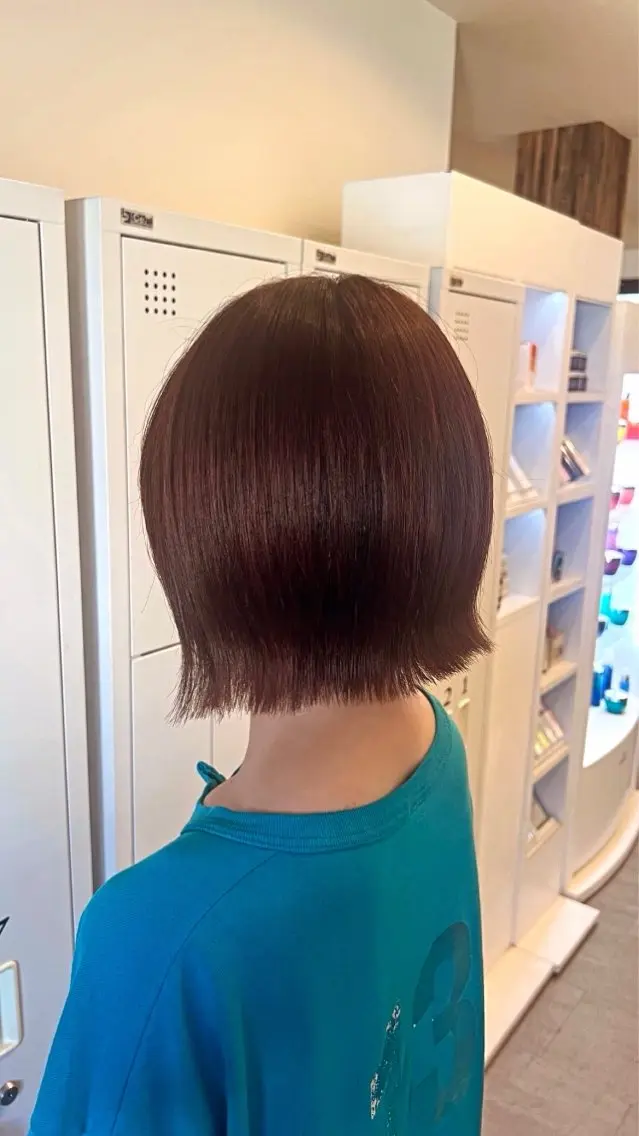 ショート カラー ブラウンカラー オレンジ オレンジブラウン ボブ カノエ矢原 /REIのヘアスタイル