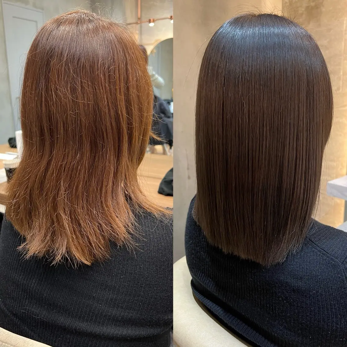 セミロング カラー カット ヘアカラー トリートメント 韓国ヘア♡おくれ毛♡ ボブ♡sayakaのヘアスタイル