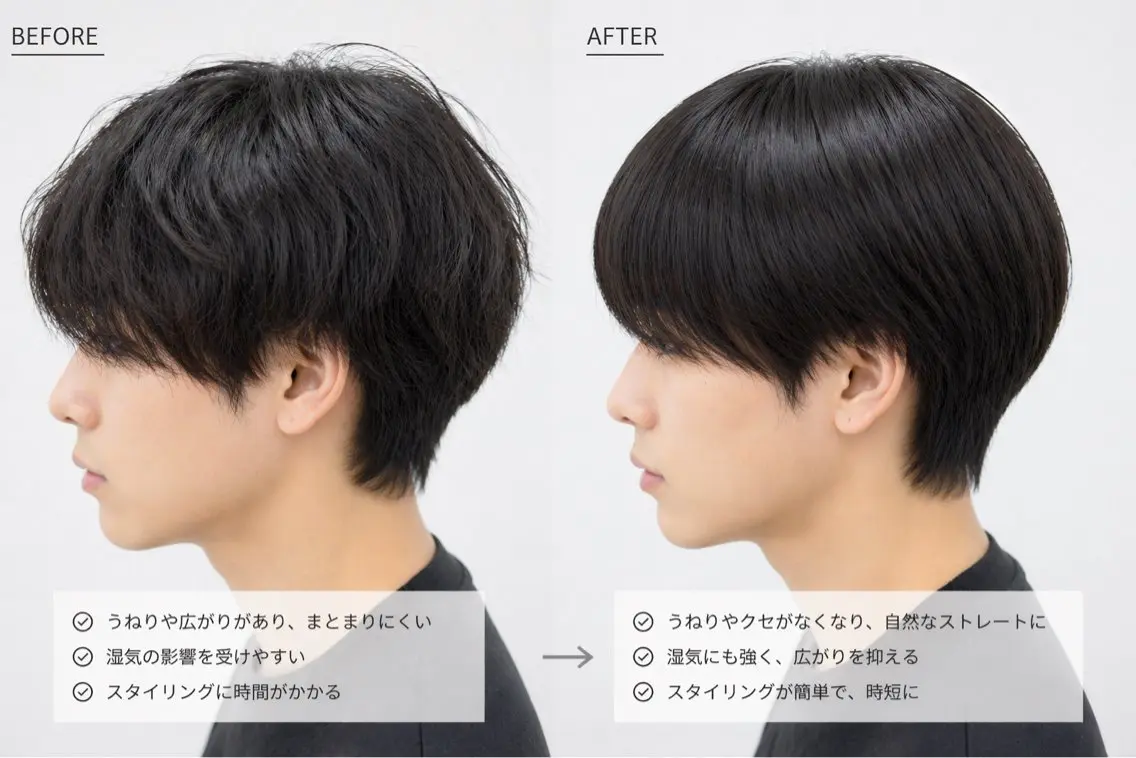 全頭縮毛矯正 <メンズ限定>の写真