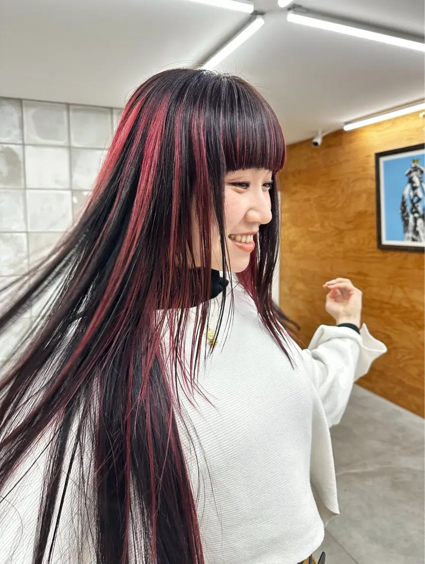 ロング カラー カット ヘアカラー パーマ /レイヤー 榛地渉馬 /矢場町のヘアスタイル