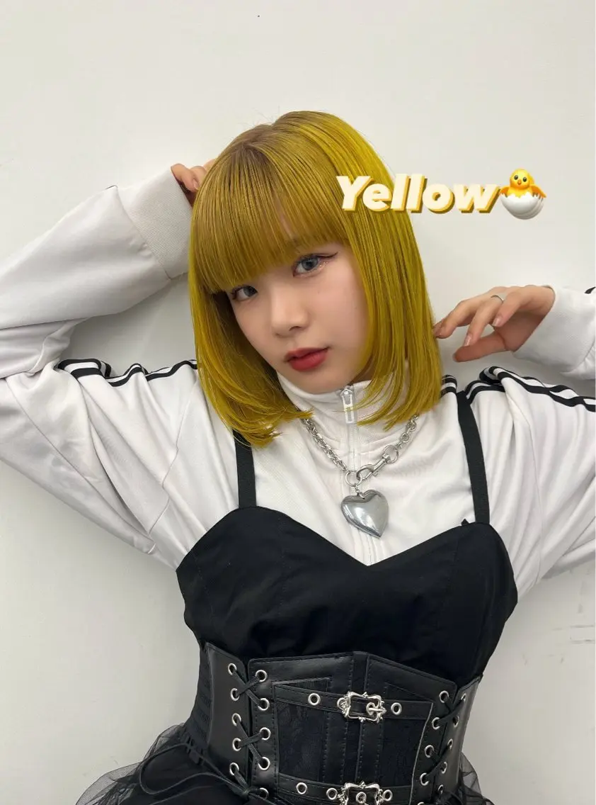 ミディアム カラー ブラウンカラー イエローカラー 🫧‪Ameri🫧 Emma ecoleのヘアスタイル