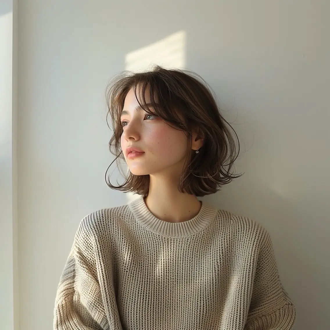 ミディアム カット ヘアカラー トリートメント eMii. 鎌倉のヘアスタイル