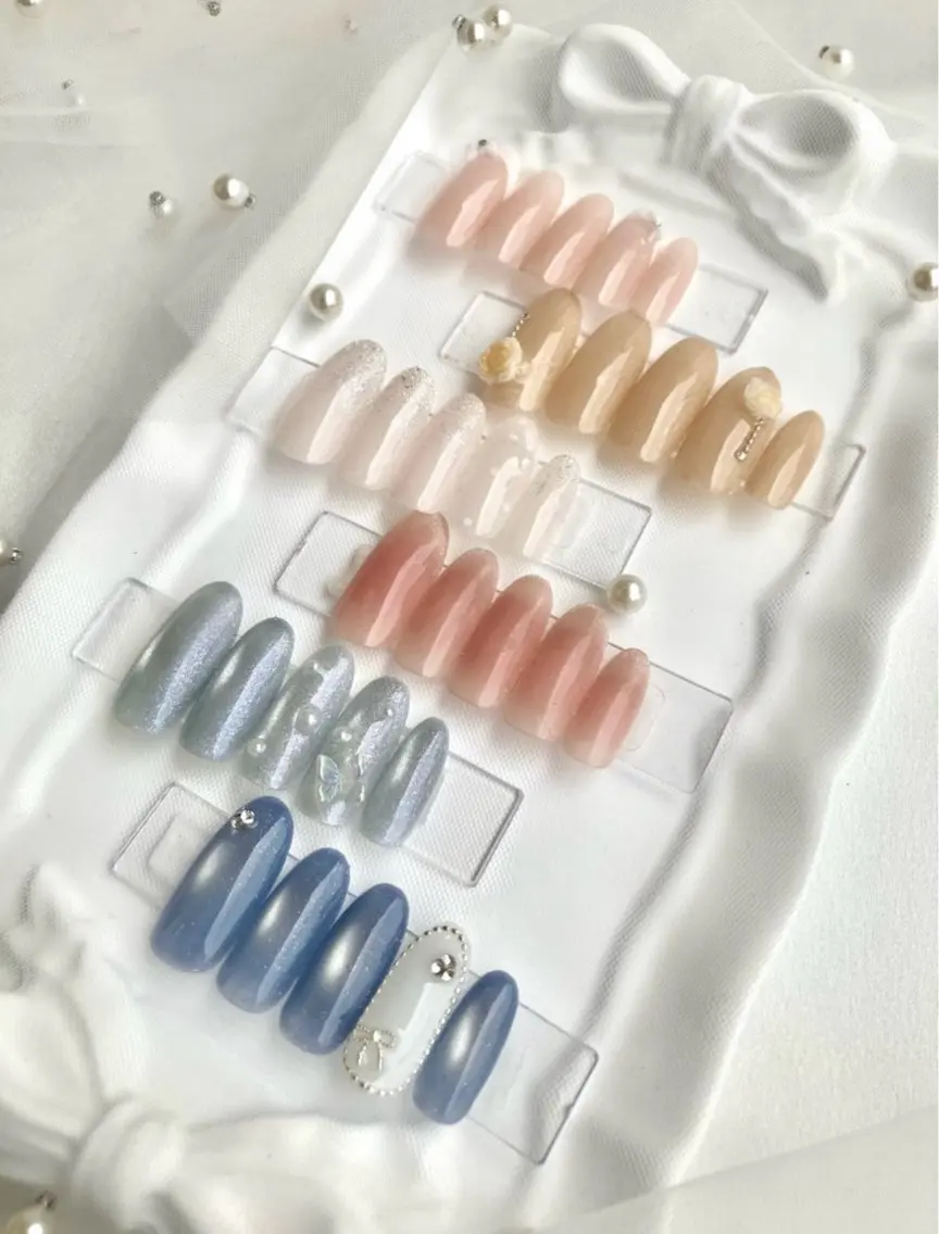 【ハンド】🩵定額B Design🩵《韓国ワンホンネイル》【オフなし】の写真