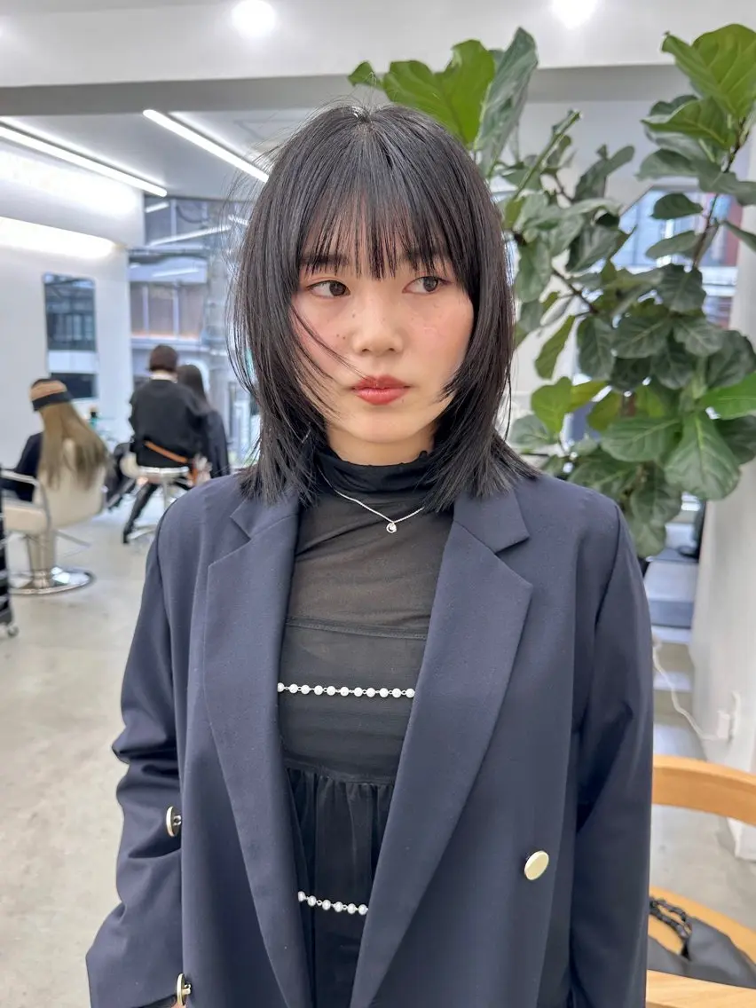 ミディアム カラー レイヤーカット カット ヘアカラー トリートメント ボブ/レイヤー/ケア パーマ/リュウタのヘアスタイル