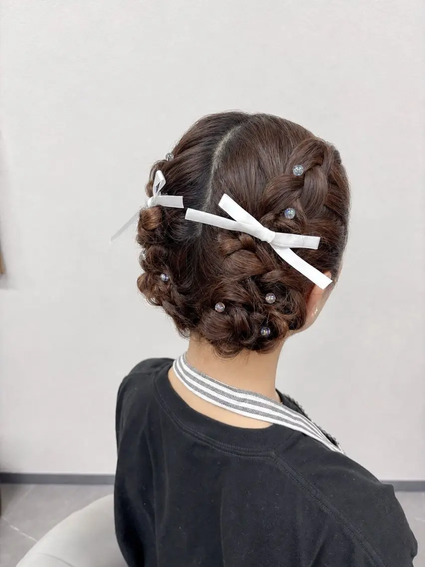 ミディアム ヘアアレンジ ヘアセット ⭐︎moe 【ヘアメイク🧸】のヘアスタイル
