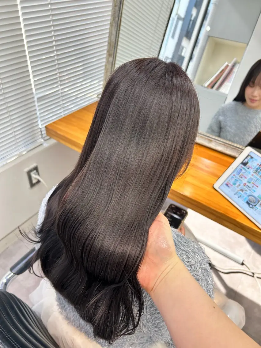 ロング ヘアカラー ヘアセット 🧸🍯ダブルカラー モデルmio🍯🧸のヘアスタイル
