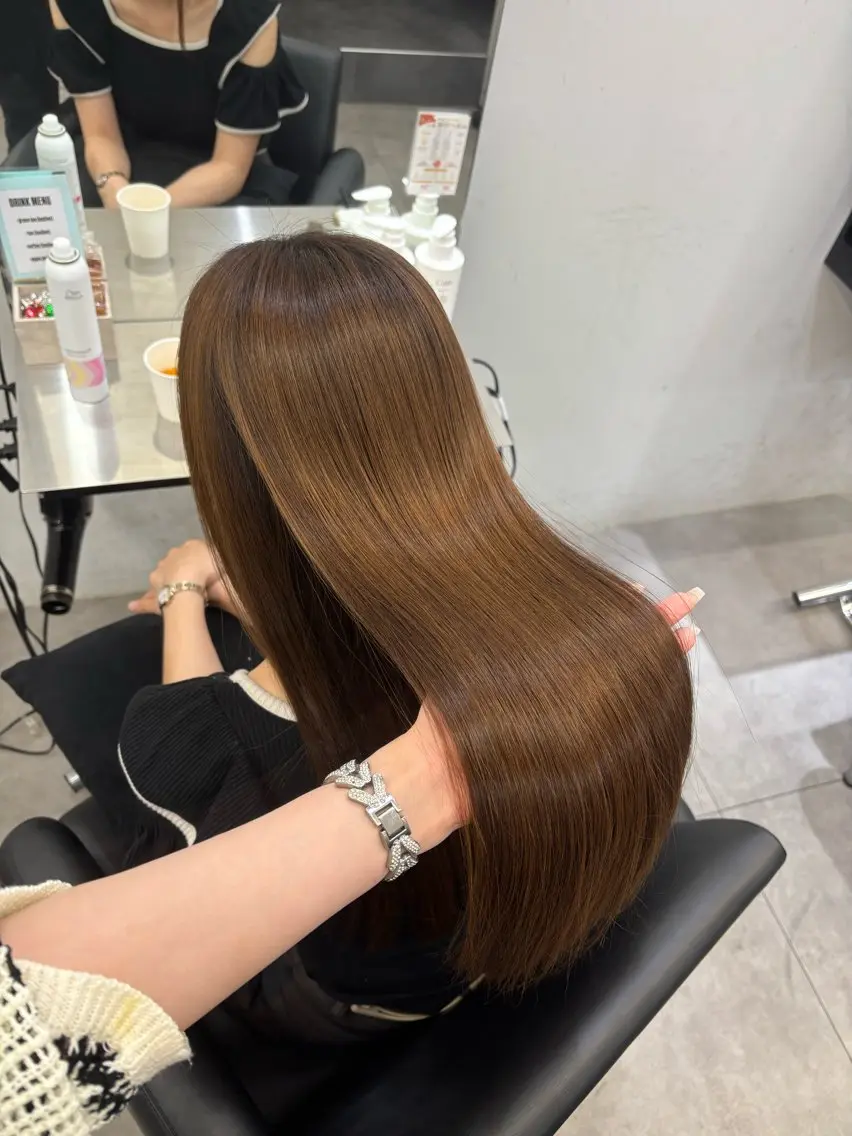 ロング 縮毛矯正 Core かんなのヘアスタイル