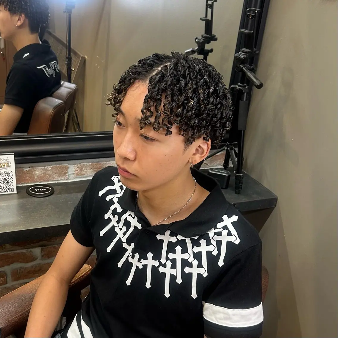 ショート パーマ メンズ カット パーマ 💈針金パーマ/ ソフトアフロ💈望愛のヘアスタイル
