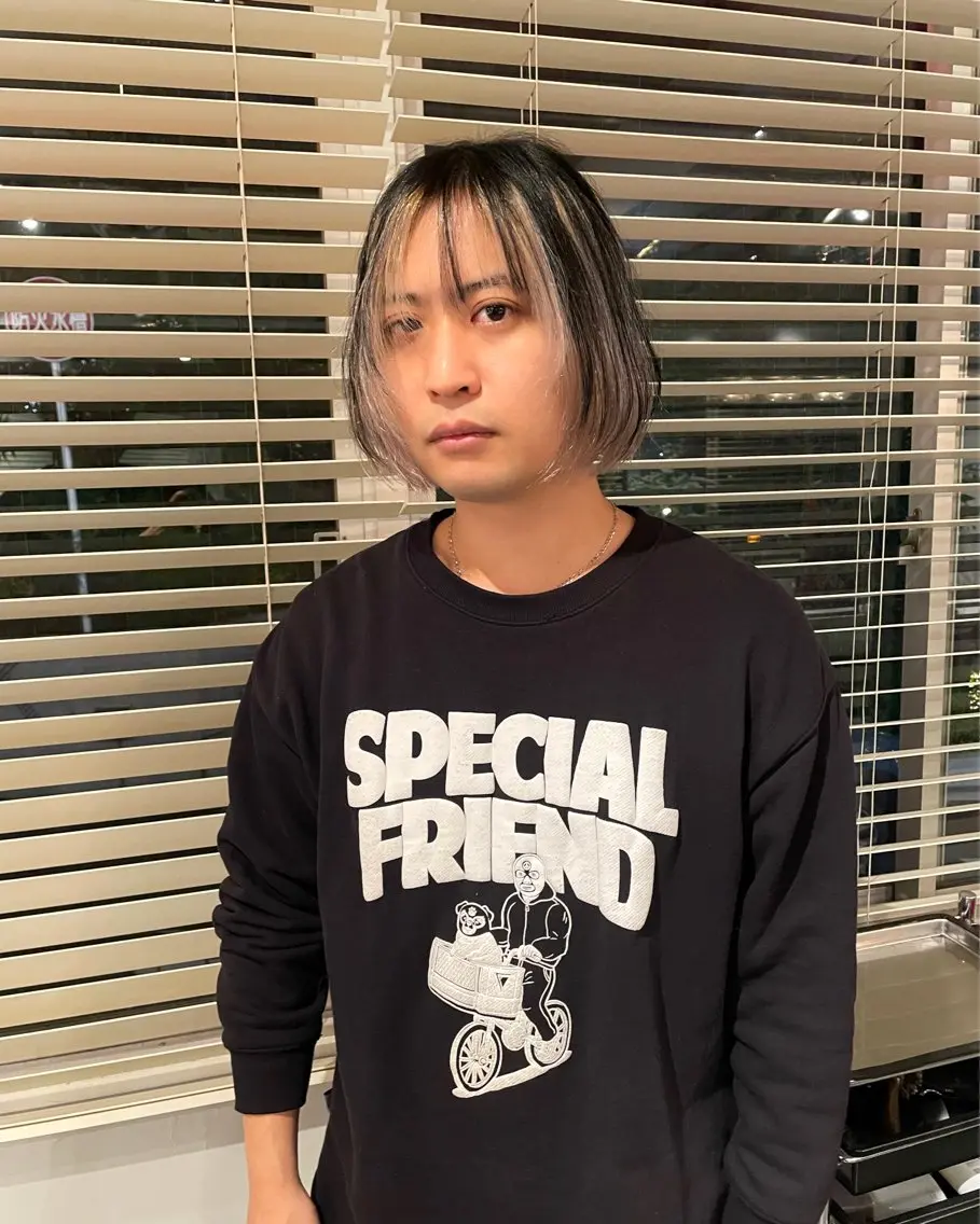 ミディアム カラー メンズ ヘアカラー トリートメント 優作 〜圧倒的信頼〜のヘアスタイル