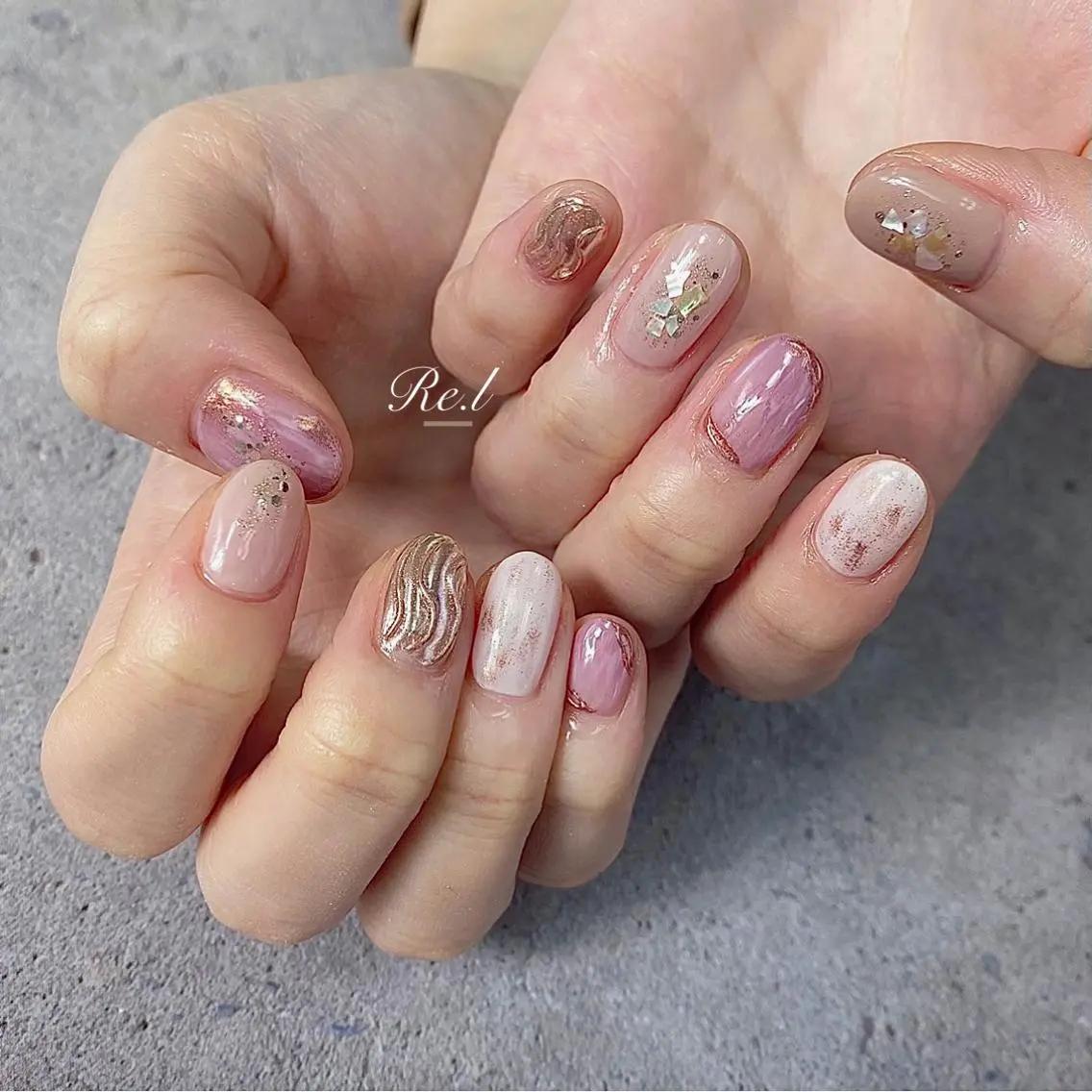 ネイル ニュアンスネイル モチの良さ◉ フィルインネイル♡のネイルデザイン