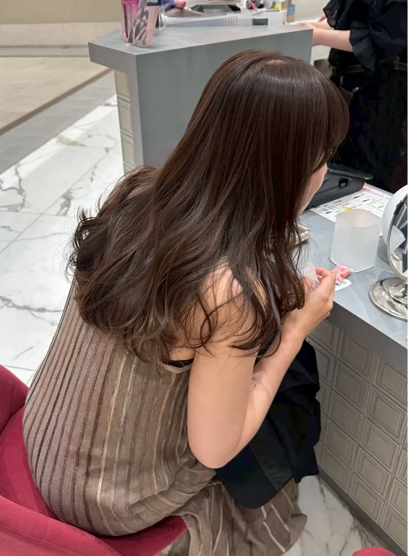 セミロング カラー ヘアカラー カットカラーモデル 募集中/来実🎀のヘアスタイル