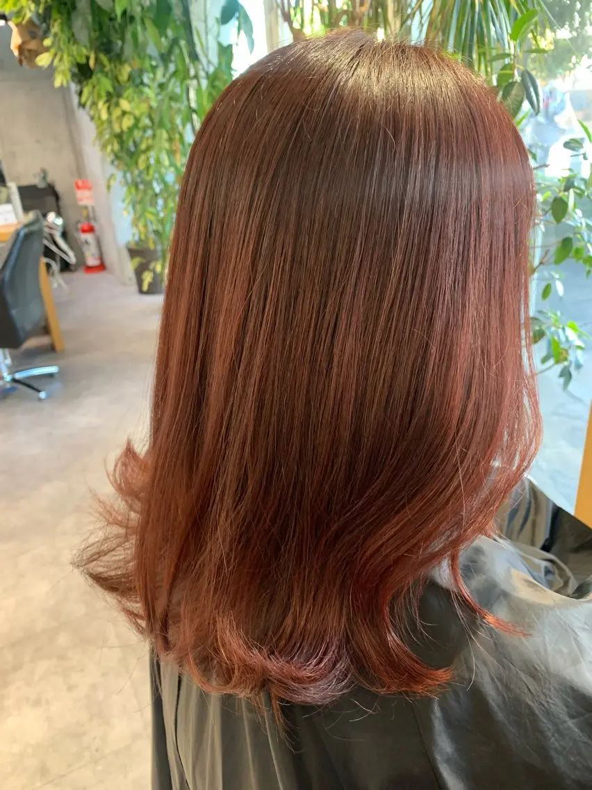 ミディアム カット ヘアカラー メンズパーマ shell 宮下のヘアスタイル