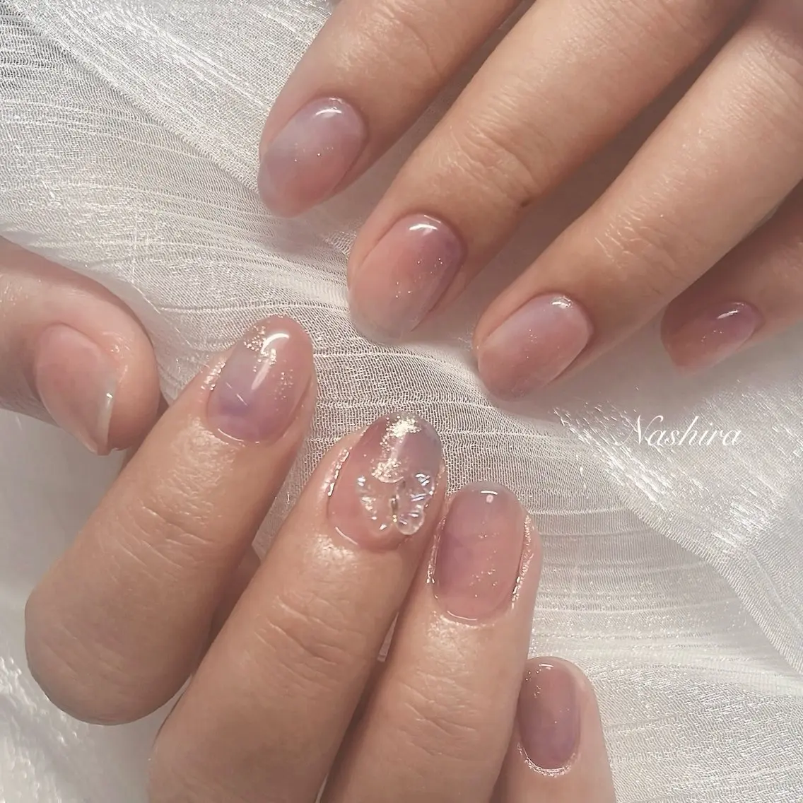 ネイル ニュアンスネイル ハンドネイル Nashira moeのネイルデザイン