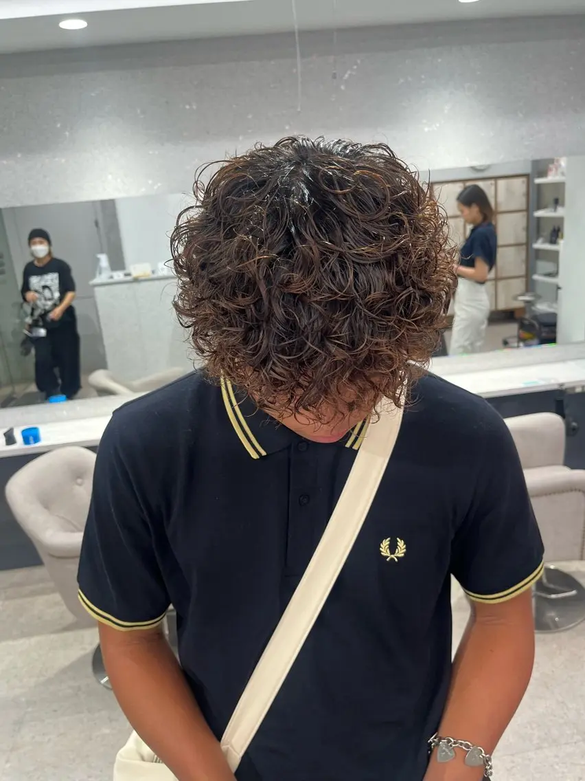 パーマ メンズ カット パーマ 🍐シャドウパーマ メンズ特化/守岡🍐のヘアスタイル