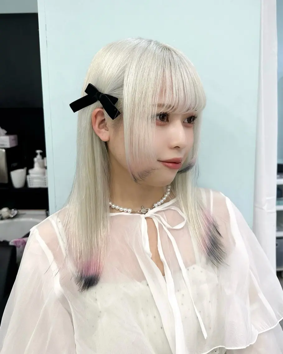 セミロング カラー 🌙町田色落ち特化 🌙れいのヘアスタイル
