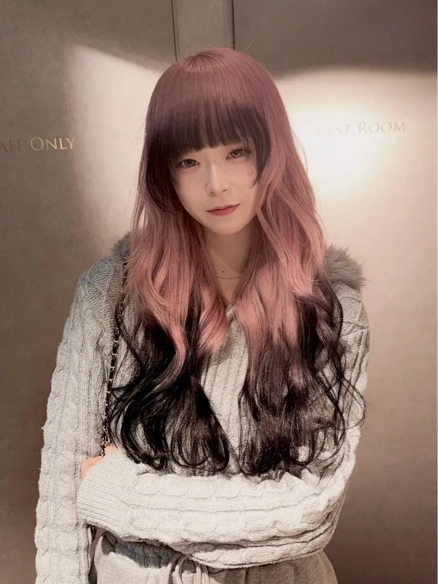 カラー エクステ×ブリーチ× 推しカラー🌟Kのヘアスタイル