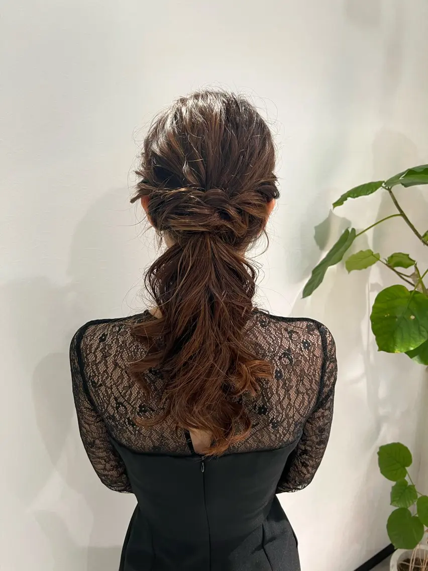 セミロング カラー ヘアアレンジ 「sumi」 AMIのヘアスタイル