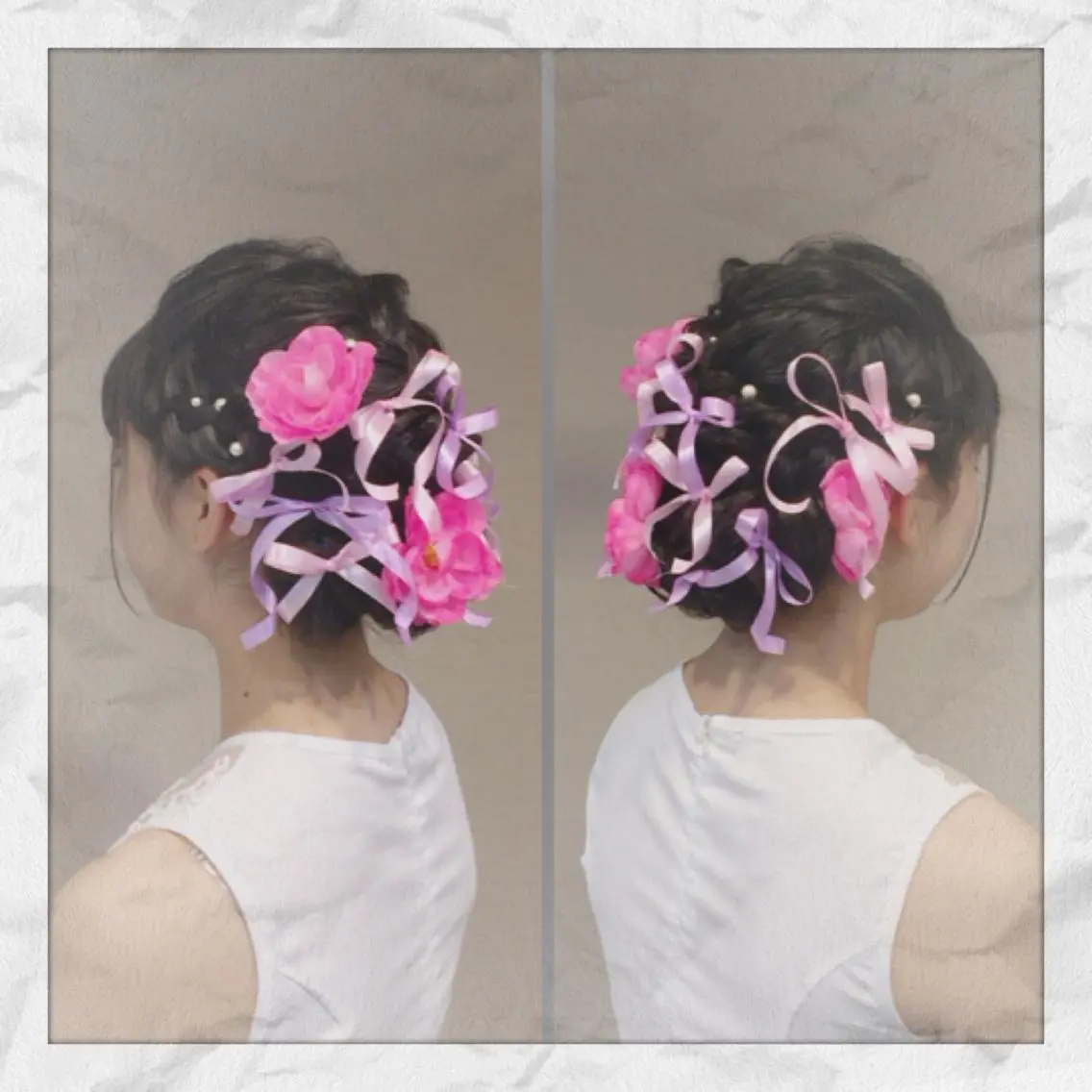 セミロング ヘアアレンジ ヘアセット ヘアセット/着付け 𓇼 まつもと𓇼のその他イメージ