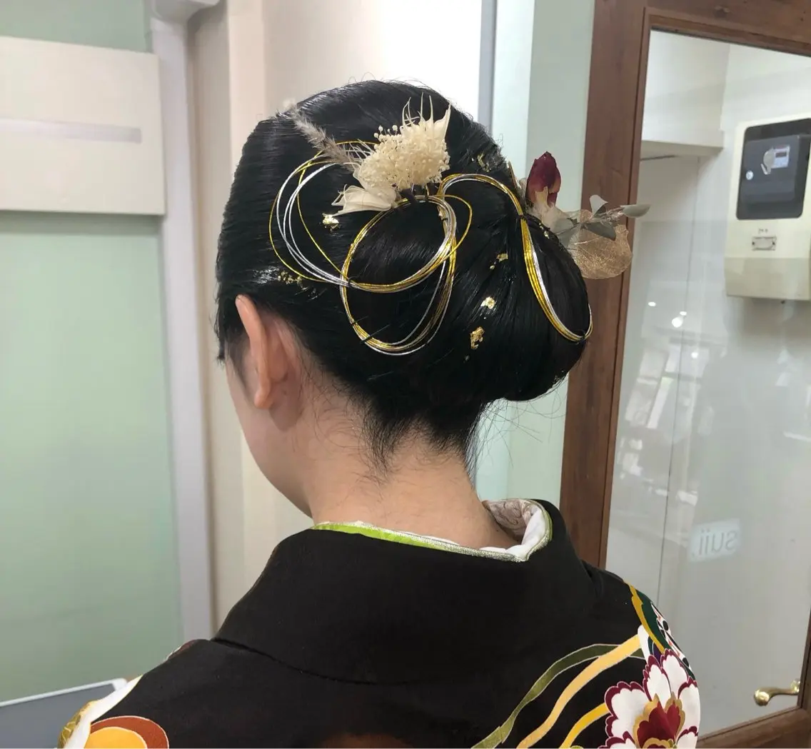 ロング ヘアアレンジ 着付け くまがい みゆ【edge.】のヘアスタイル