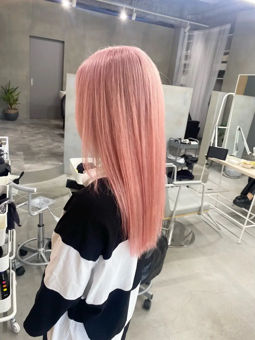 セミロング カラー ヘアカラー 前橋 姫奈のヘアスタイル